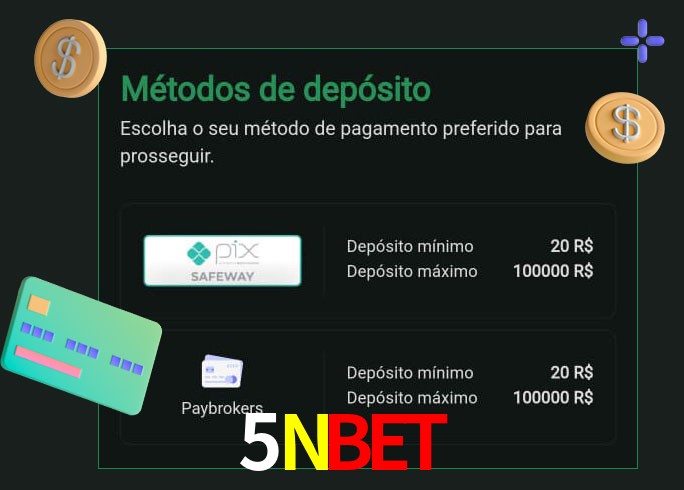 O cassino 5NBET oferece uma grande variedade de métodos de pagamento